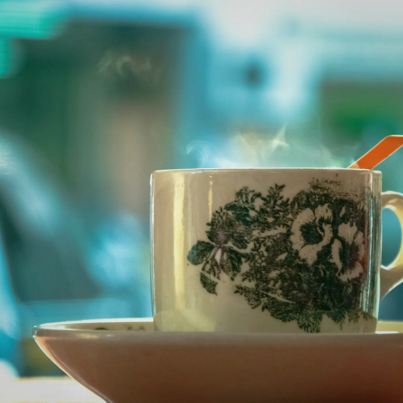 The teapot kept warm through the later hours.